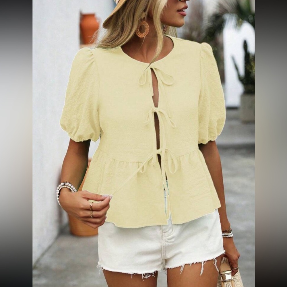 Elegant Apricot Women's Top